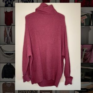 Free People oversized knit sweater in pink